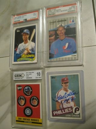another 100 card hof lot; vintage,  auto ' s,  gu ' d,  graded - take a look 3