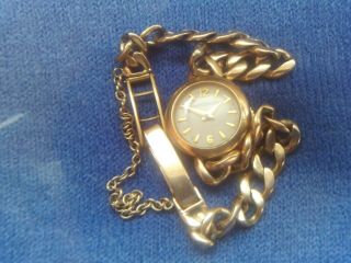 Rare Vintage Ladies 9ct 9carat Yellow Gold Jaeger - Lecoultre Back Wind Wristwatch