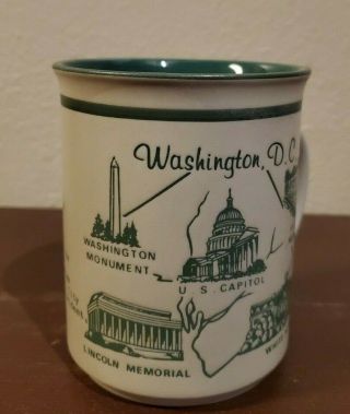 Vintage Washington D.  C.  Mug U.  S.  Capitol And Monuments