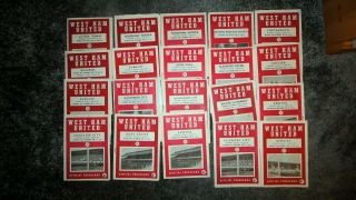 20 Vintage West Ham Programs Season 1958 - 59