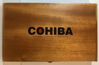 Cohiba Red Dot Toro 10 Empty Wood Cigar Box 12” X 7 1/2” X 1 3/4”