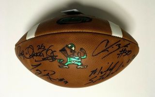 Notre Dame 1988 Champs Football Signed By Ismail,  Zorich,  Rice,  Stonebreaker W/
