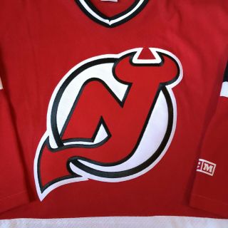 Vintage 90s Jersey Devils CCM Red Home Away Jersey Size Small Canada Made 3