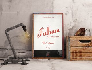 Fulham Football Club A3 Picture Poster Retro Vintage Style Print FFC Unofficial 2