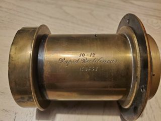 Brass Antique Rapid Rectilinear 3453 Camera Lens C.  1900