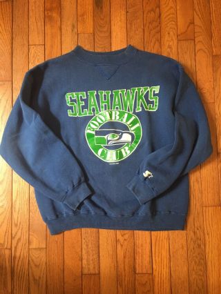 Vintage 1988 Seattle Seahawks Starter Sweatshirt Mens Large Made In Usa