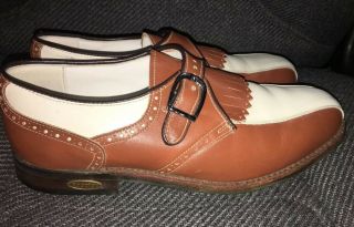Vintage Footjoy Classics Golf Shoes Made In Usa Mens 8 1/2 C
