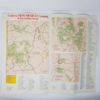 Vintage Travel Highway Map of Mexico Guide To Camping & Recreation 1980 3