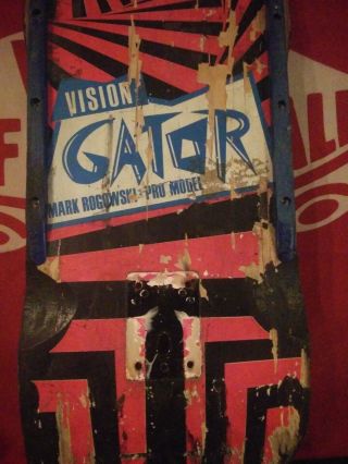 Vintage Vision Gator Skateboard Deck 80 ' s Ugly Stix 3
