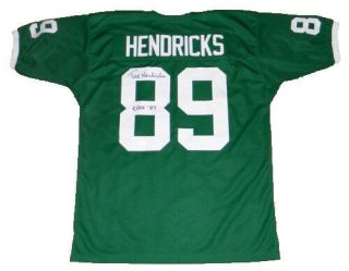 Ted Hendricks Autographed Signed Miami Hurricanes 89 Green Throwback Jersey Jsa