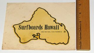 Vintage 1960s Surfboards Hawaii Encinitas California Water Slide Decal Sticker