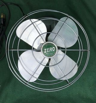 Vintage Zero 1250r Art Deco Table/desk Metal Fan