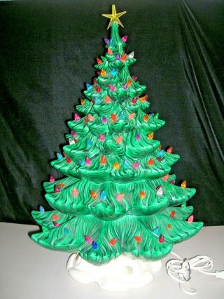 Vintage Christmas Decoration Lighted Ceramic Christmas Tree