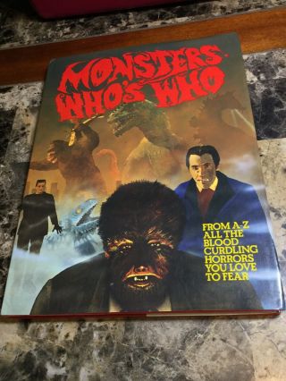 Vintage 1974 Monsters Who’s Who By Dulan Barber From Dracula To The Thing Hc