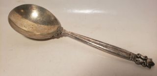 Antique Georg Jensen Sterling Silver Spoon - 9.  5 Inch - Denmark - 3.  8 Ozt - Acorn Pat