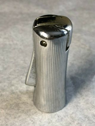 Vintage Art Deco Ronson Lighter Tall Unusual Design Has Spark Made In England