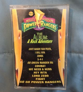 Mighty Morphin Power Rangers The Album A Rock Adventure Vintage Cassette Tape 94