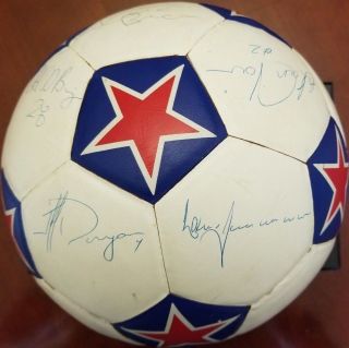 Nasl Cosmos 1981 Autographed Soccer Ball,  15 Signatures