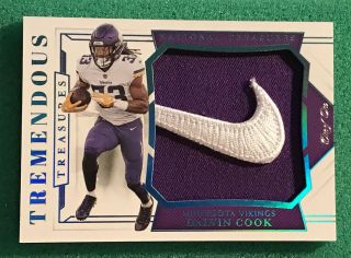 2018 National Treasures Dalvin Cook One Of One Colossal Nike Swoosh Patch D 1/1