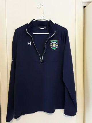 MENS UNDER ARMOUR NOTRE DAME SHAMROCK SERIES COORS LITE PULLOVER SIZE L 2