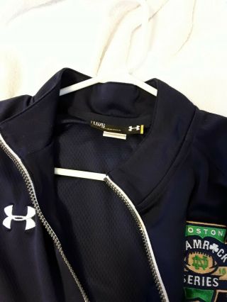 MENS UNDER ARMOUR NOTRE DAME SHAMROCK SERIES COORS LITE PULLOVER SIZE L 3