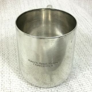 1938 Vintage Silver Plate Half Pint Tankard Mug The King 
