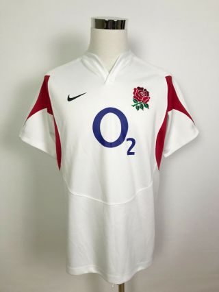 Vintage Nike England Mens Rugby Union Home Jersey Size L