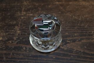 Vintage Ronson Crystal Glass Table Lighter W.  Germany Art Deco
