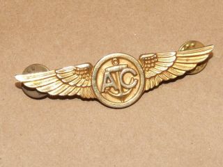 Vintage Wwii Us Navy Marines Air Crew Wing 1/20 10k Gold Filled Dbl Pin Back 3 "