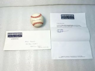 Mickey Mantle Autographed Baseball W/ Mantle Restaurant