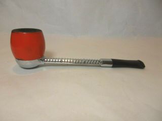 Vintage Dr Grabow Viking Tobacco Pipe With Orange Screw - On Bowl