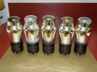 Set Of 5 Rca Type 01 - A Vintage Radio/audio Tubes,  Good On Amplitrex