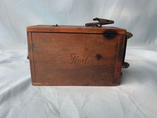 Ford Wooden Ignition Coil Box Model A / T Magneto Buzz Spark Vintage Antique