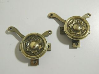2 X Reclaimed Victorian Brass Servant Bell Pulls
