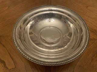 Antique Large German Sterling Solid Silver 800 Footed Centerpiece Bowl