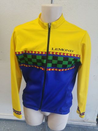 Vintage Greg Lemond Mens Legendary Long Sleeve Cycling Jersey Large Fit