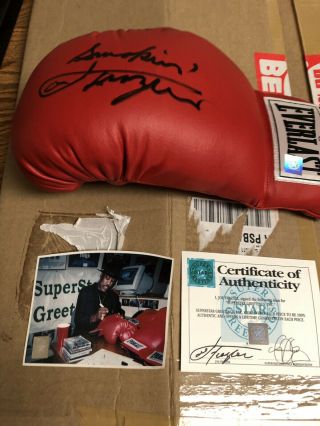 Autographed Joe Frazier Everlast Boxing Glove Insc Smokin Ssg Certified Signed