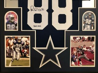 FRAMED DALLAS COWBOYS MICHAEL IRVIN AUTOGRAPHED SIGNED INSCRIBED JERSEY BAS 2