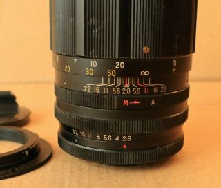 Vintage Sears 135 f 2.  8 prime lens - M42 with Canon EF mount adapter 3