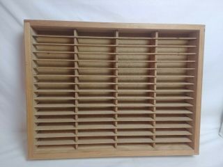 Vintage Napa Valley Box Company 64 Cassette Tape Wood Storage Wall Mount Rack