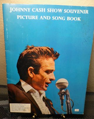 Vintage 1966 Johnny Cash Show Souvenir Picture And Song Book Country Music