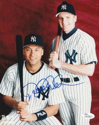 York Yankees Derek Jeter Signed 8x10 Photo Jsa Authenticated W/ Proof