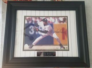 Autographed/signed Derek Jeter York Yankees 8x10 Photo Framed Steiner