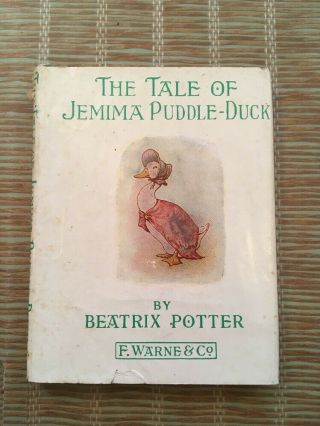 1908,  The Tale Of Jemima Puddle - Duck Beatrix Potter Early Us Edition Warne & Co