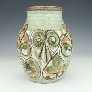 Vintage Bourne Denby - Stoneware Studio Pottery Vase - Signed By Glyn Colledge
