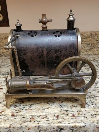 Antique Weeden Germany Large One Of First Models Steam Engine With 4 " Wheel