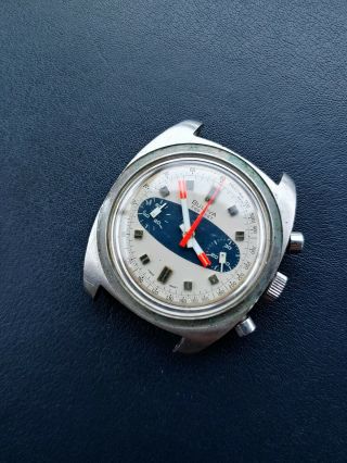 Vintage Bulova 666 Diver Chronograph Watch Rare Surfboard Dial Watch Project