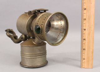 19thC Antique Patented 1899,  The Perfection,  Nickel Brass Carbide Bicycle Lamp 2