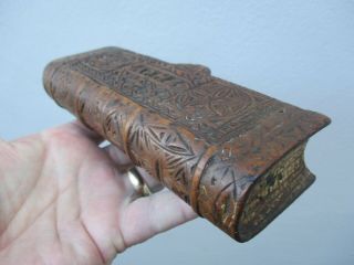 A Fine 18th Century Carved Folk Art Book Design Box C1780