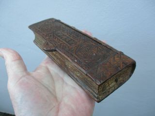 A Fine 18th Century Carved Folk Art Book Design Box c1780 2